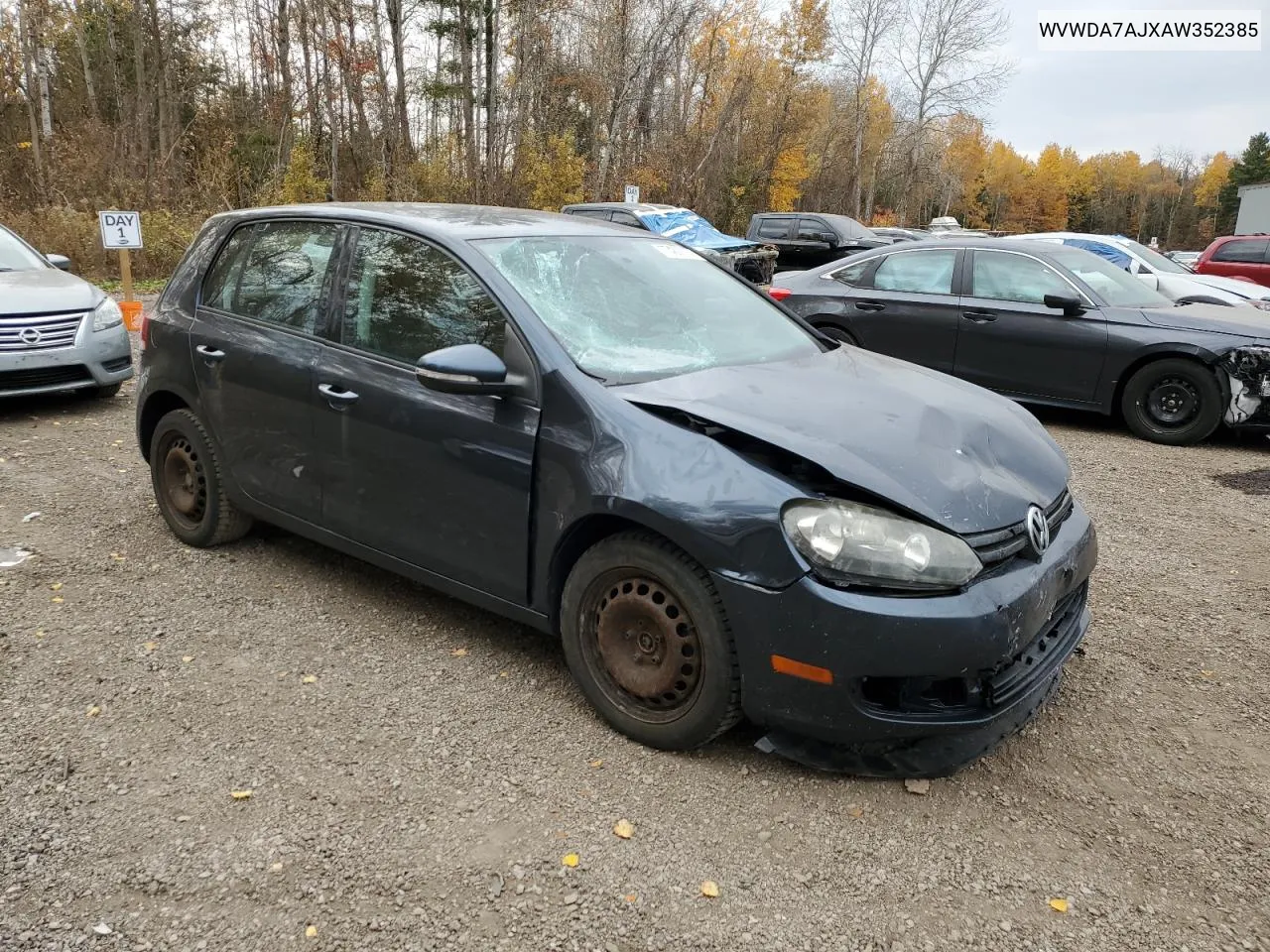 2010 Volkswagen Golf VIN: WVWDA7AJXAW352385 Lot: 77400074