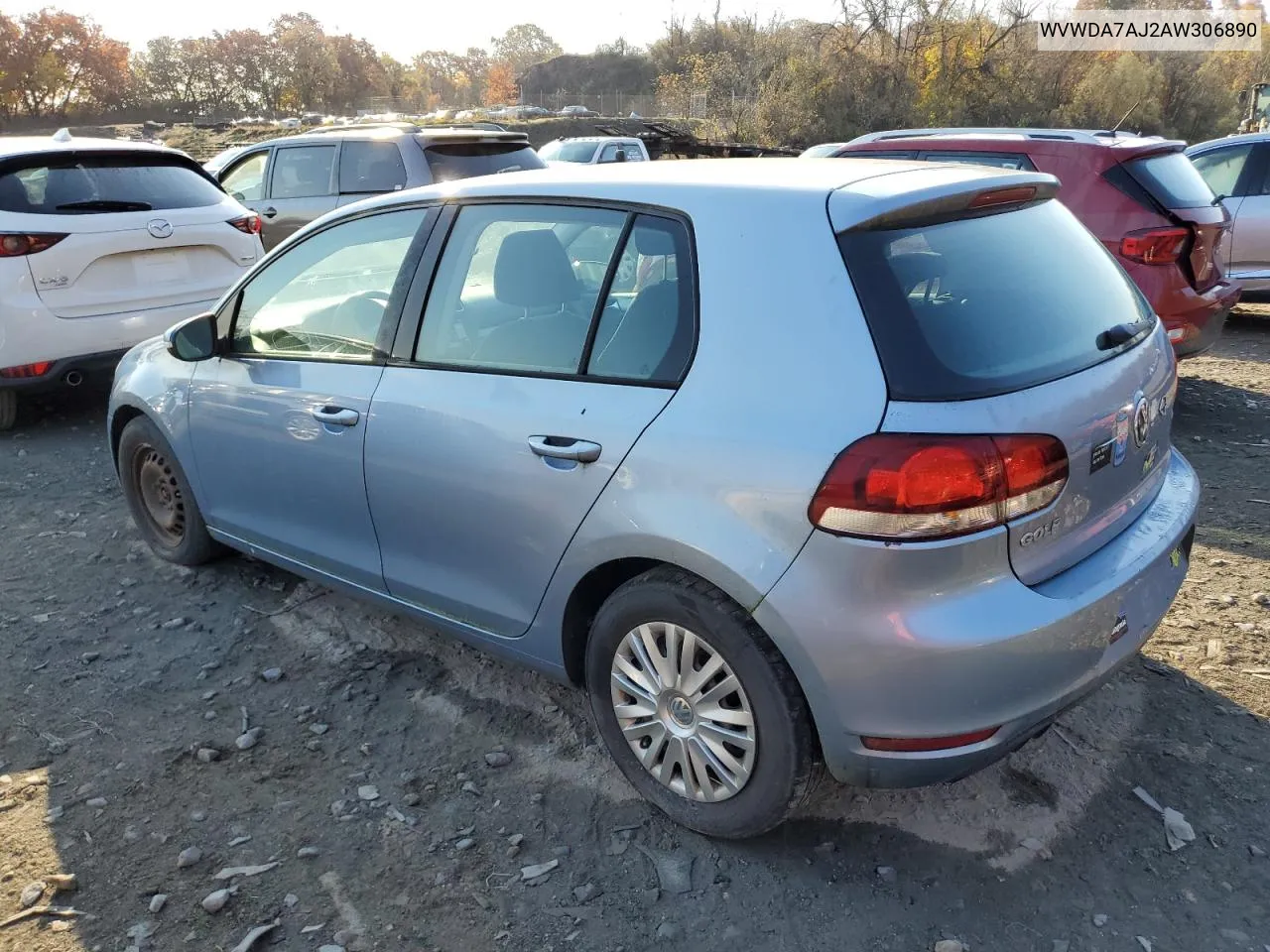 WVWDA7AJ2AW306890 2010 Volkswagen Golf