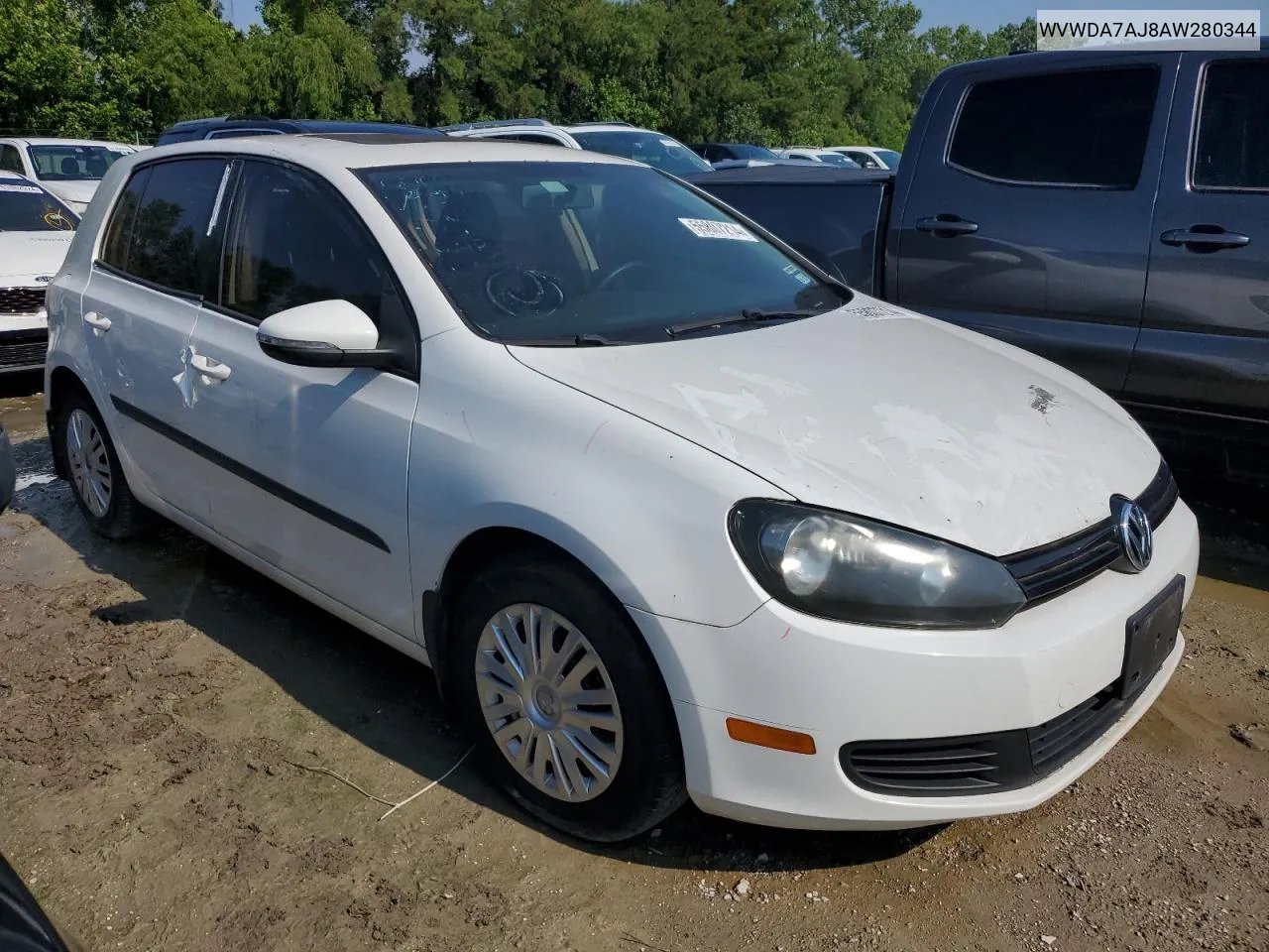 2010 Volkswagen Golf VIN: WVWDA7AJ8AW280344 Lot: 80006314