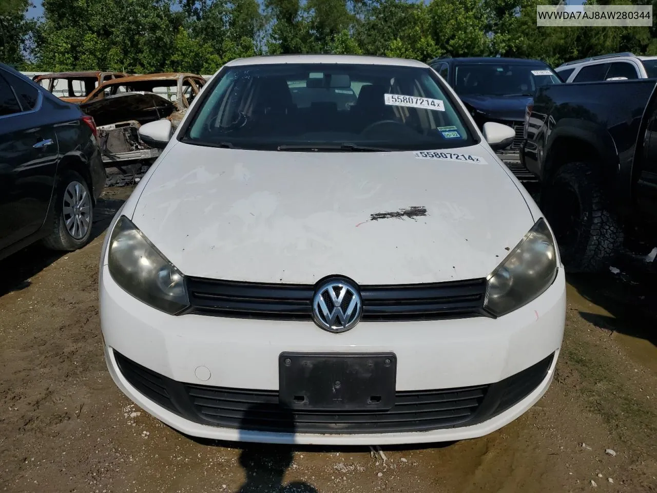 2010 Volkswagen Golf VIN: WVWDA7AJ8AW280344 Lot: 80006314