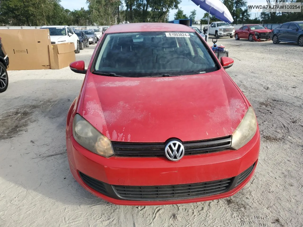 2010 Volkswagen Golf VIN: WVWDA7AJ7AW100254 Lot: 81003824