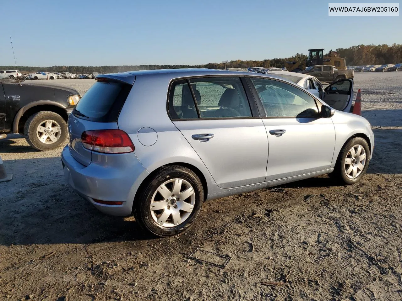 WVWDA7AJ6BW205160 2011 Volkswagen Golf