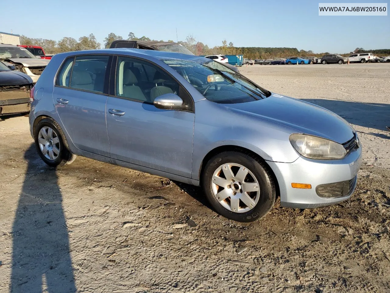 WVWDA7AJ6BW205160 2011 Volkswagen Golf