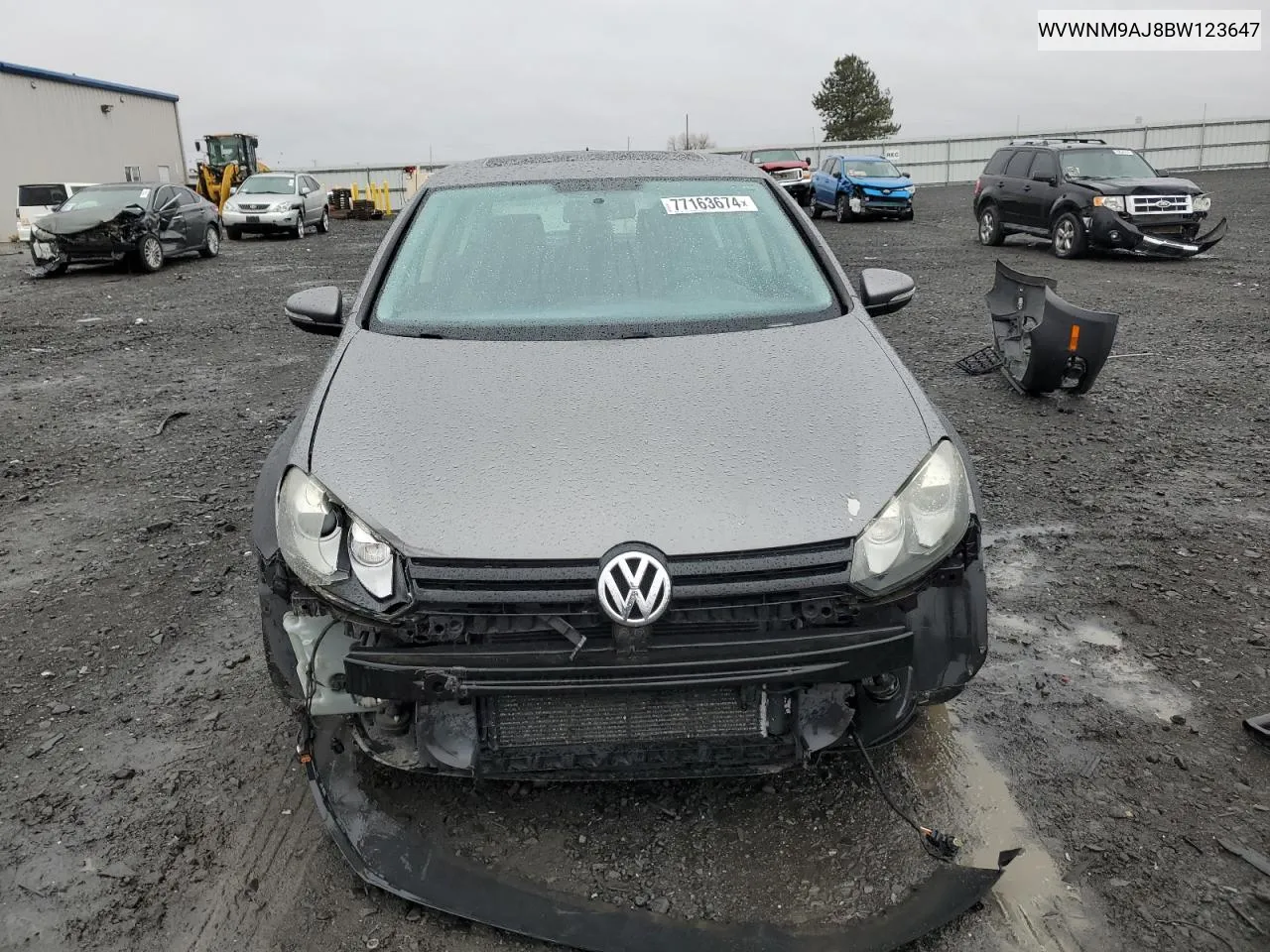 2011 Volkswagen Golf VIN: WVWNM9AJ8BW123647 Lot: 77163674