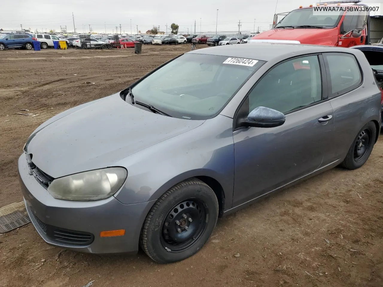 2011 Volkswagen Golf VIN: WVWAA7AJ5BW336907 Lot: 77260424