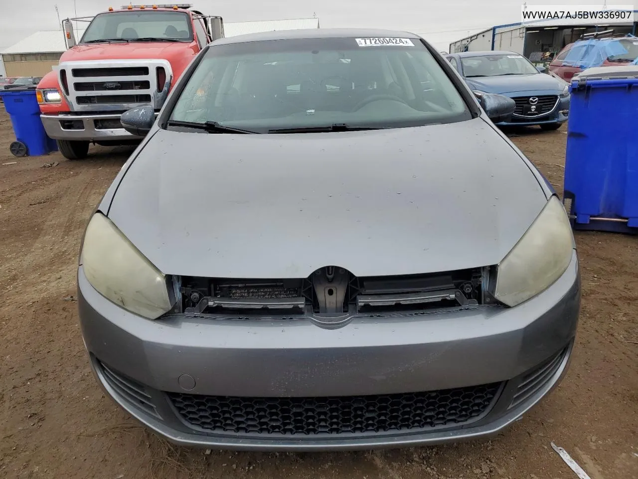 2011 Volkswagen Golf VIN: WVWAA7AJ5BW336907 Lot: 77260424