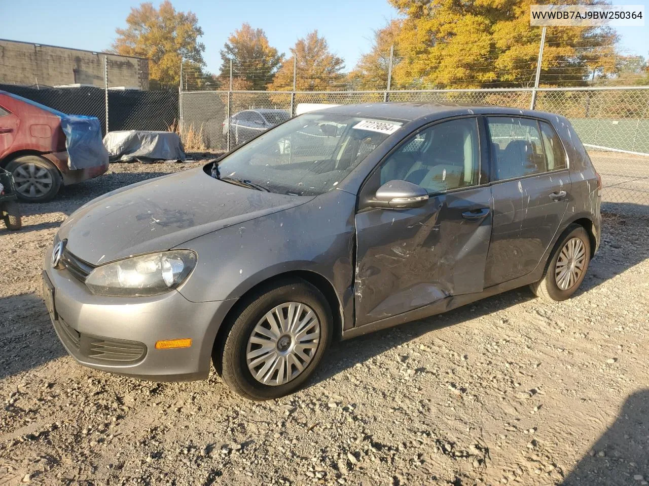 2011 Volkswagen Golf VIN: WVWDB7AJ9BW250364 Lot: 77279064