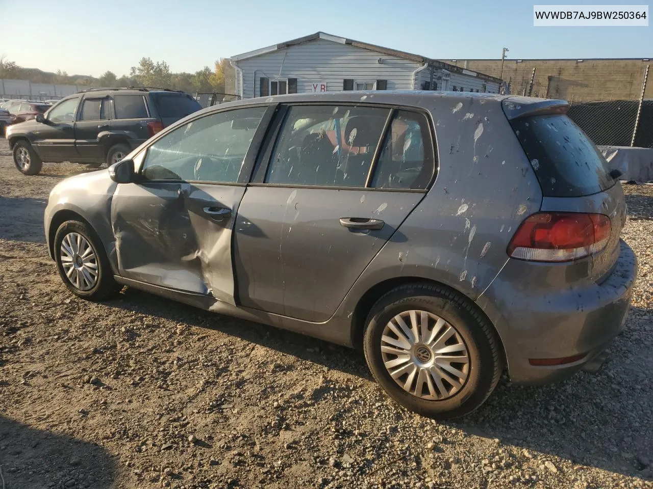 2011 Volkswagen Golf VIN: WVWDB7AJ9BW250364 Lot: 77279064