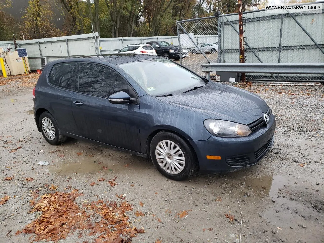 2011 Volkswagen Golf VIN: WVWBB7AJ5BW104003 Lot: 78470384