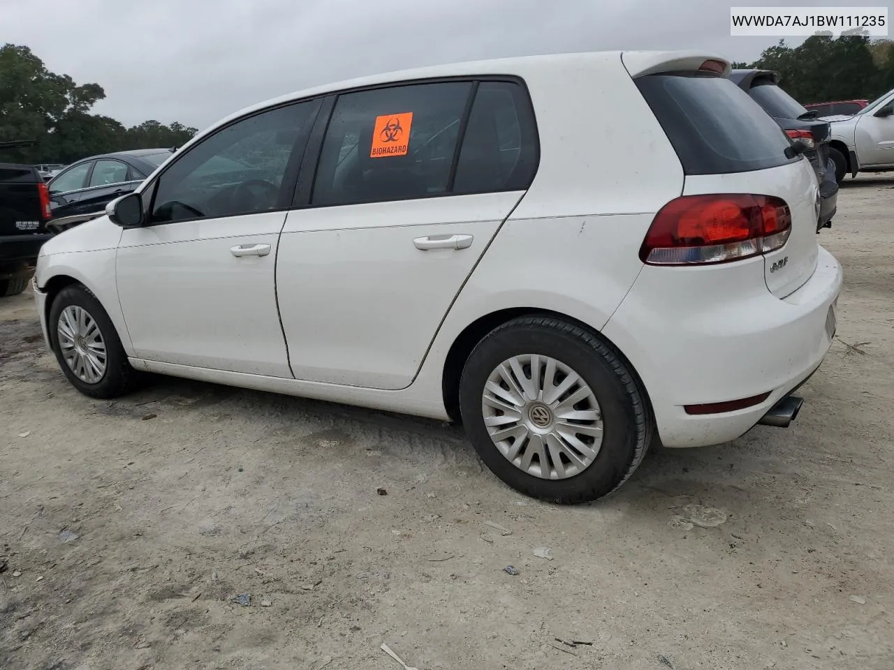 2011 Volkswagen Golf VIN: WVWDA7AJ1BW111235 Lot: 79558784