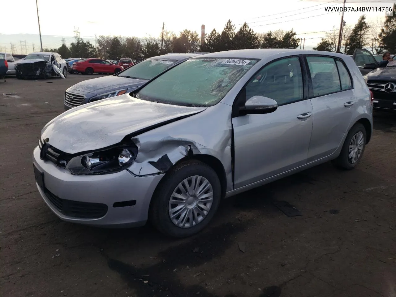 2011 Volkswagen Golf VIN: WVWDB7AJ4BW114756 Lot: 80064204