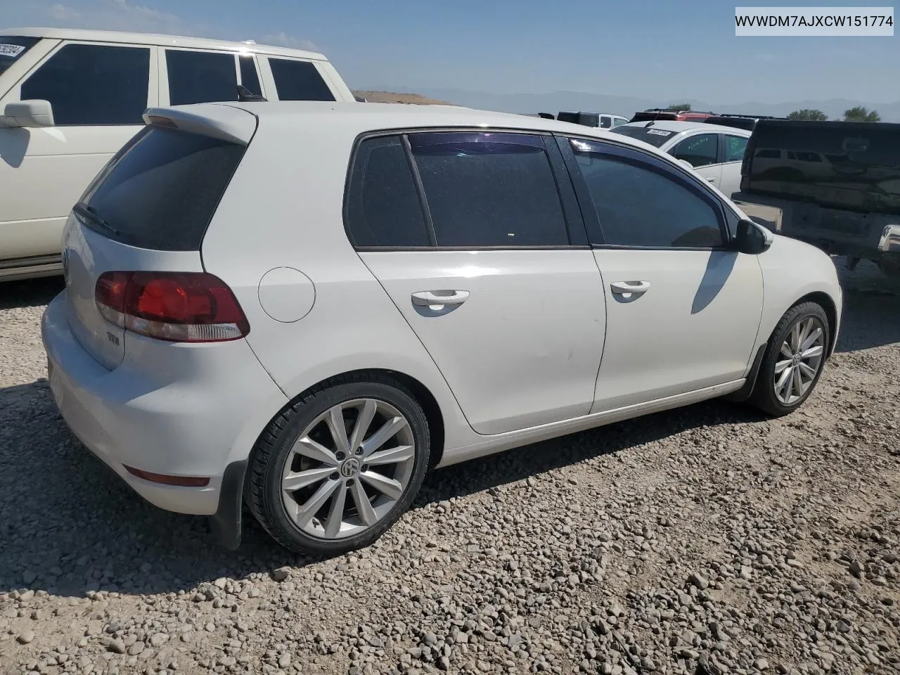 WVWDM7AJXCW151774 2012 Volkswagen Golf