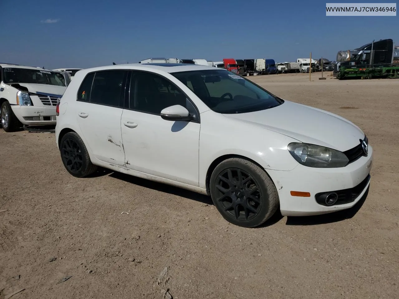 WVWNM7AJ7CW346946 2012 Volkswagen Golf