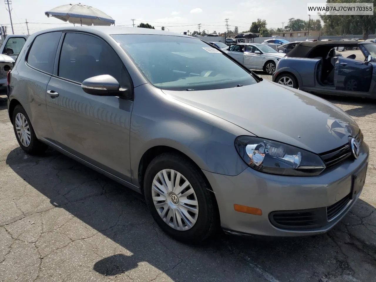 2012 Volkswagen Golf VIN: WVWAB7AJ7CW170355 Lot: 68296884