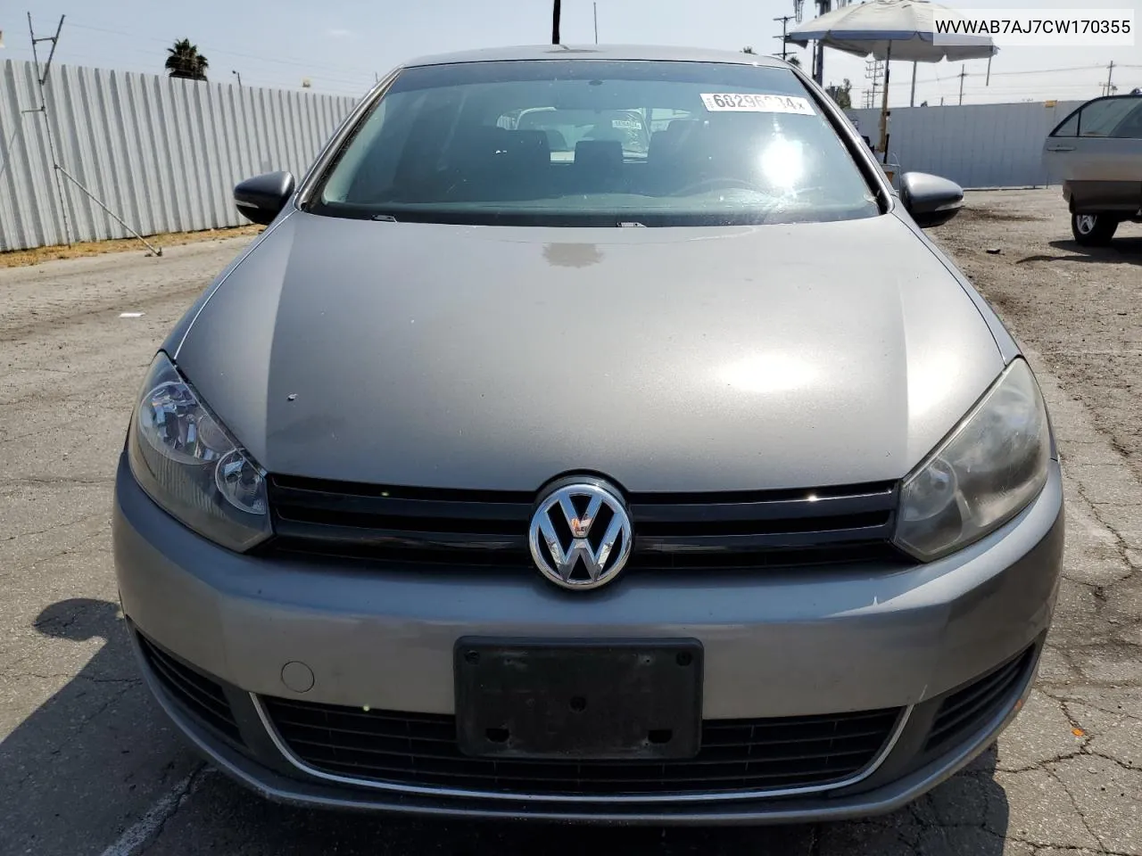 2012 Volkswagen Golf VIN: WVWAB7AJ7CW170355 Lot: 68296884