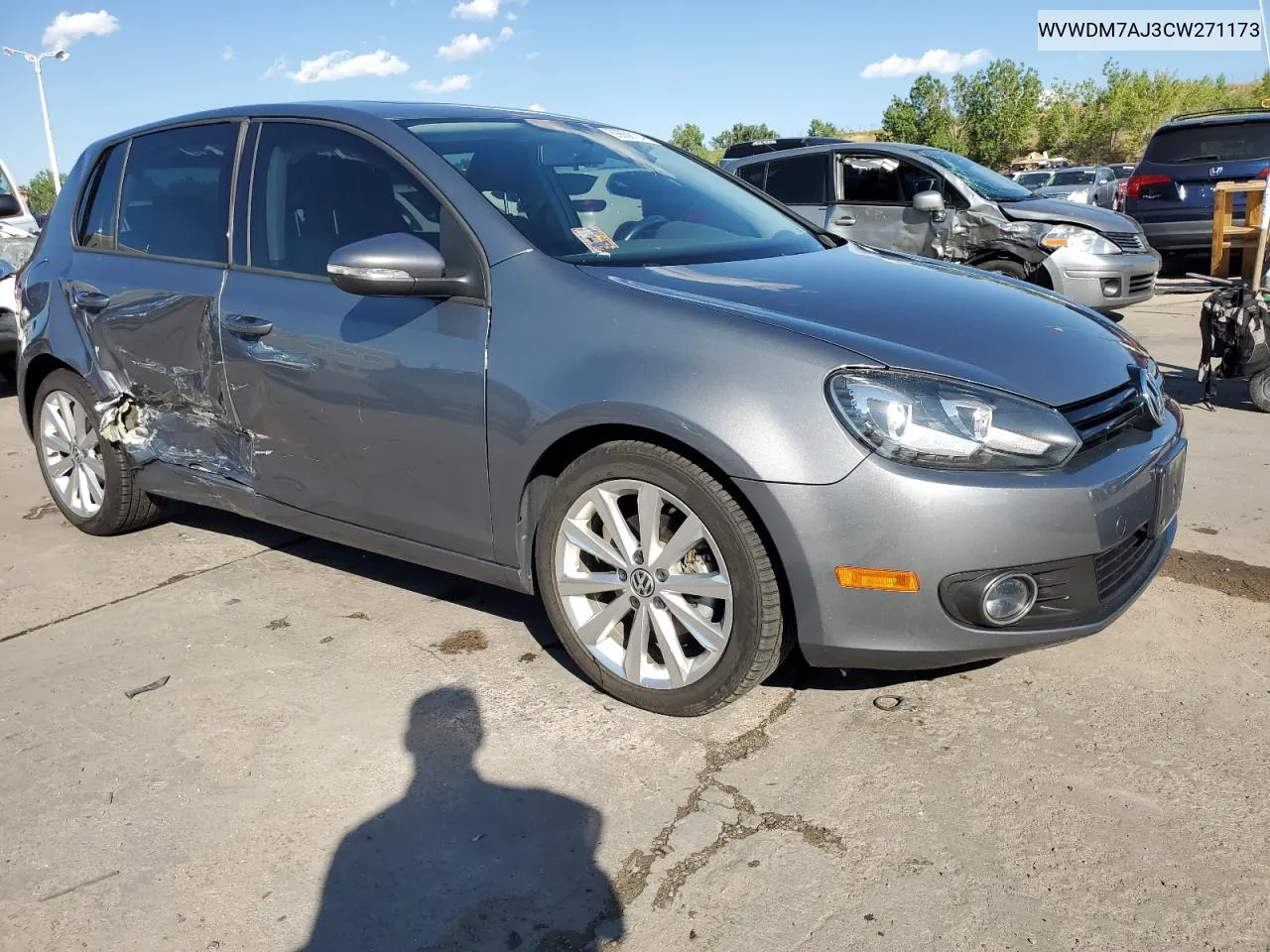 2012 Volkswagen Golf VIN: WVWDM7AJ3CW271173 Lot: 69868134