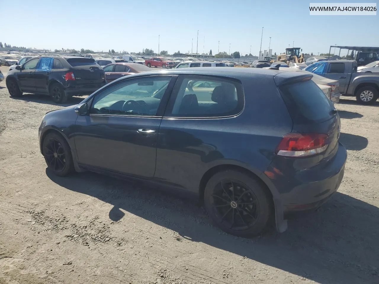 WVWMM7AJ4CW184026 2012 Volkswagen Golf