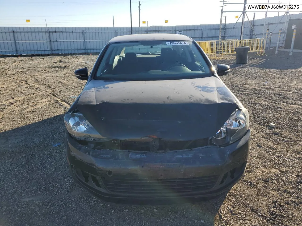 2012 Volkswagen Golf VIN: WVWBB7AJ6CW315275 Lot: 79931474