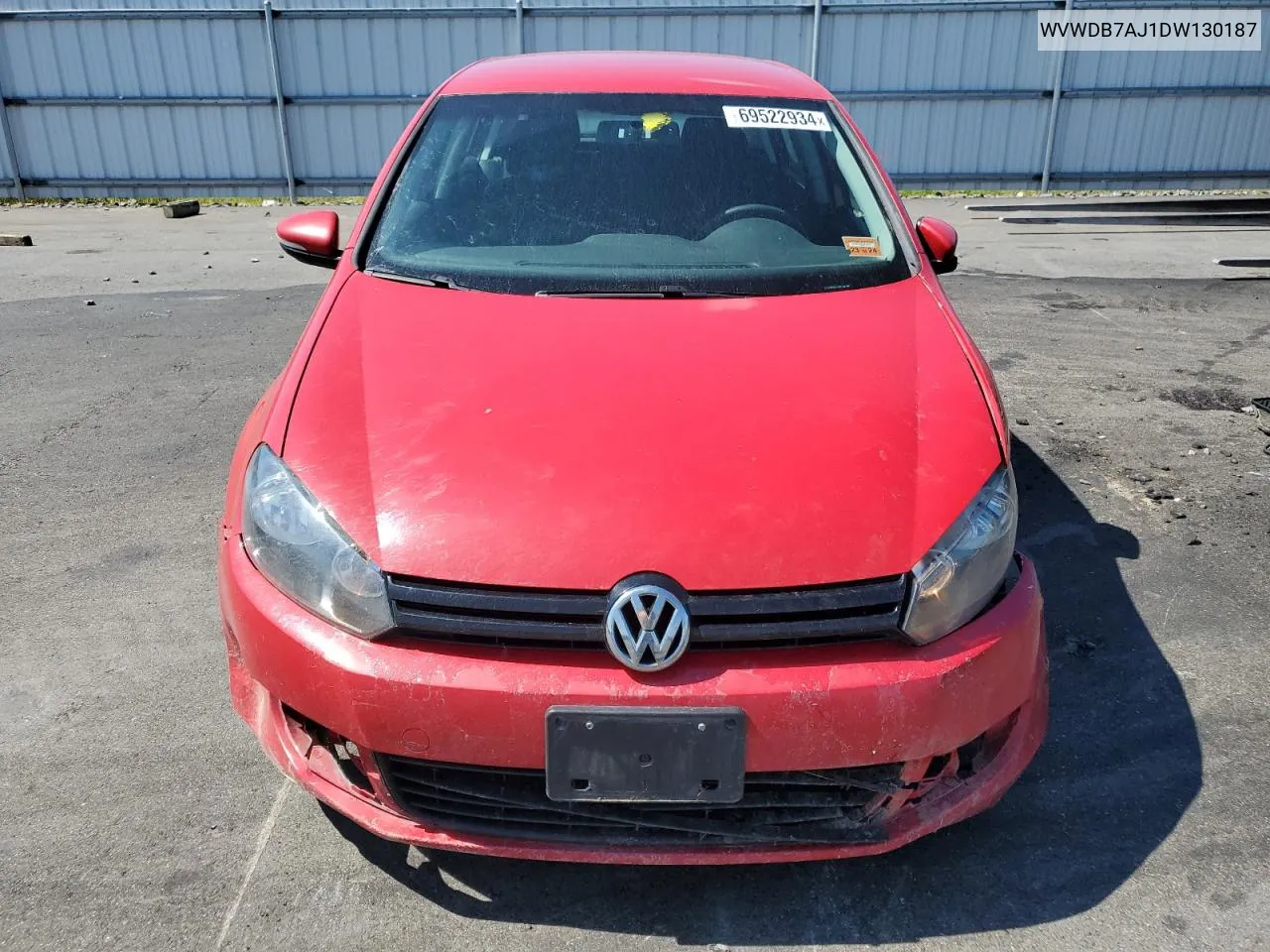 2013 Volkswagen Golf VIN: WVWDB7AJ1DW130187 Lot: 69522934