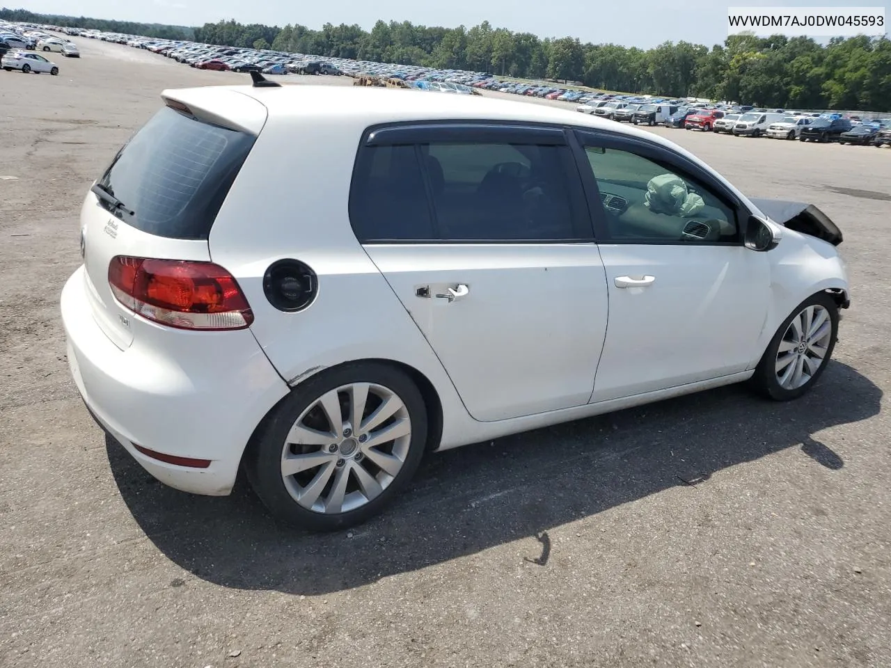 2013 Volkswagen Golf VIN: WVWDM7AJ0DW045593 Lot: 69758654