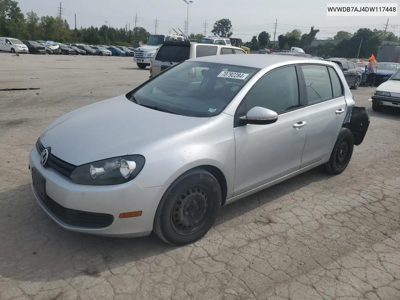 2013 Volkswagen Golf VIN: WVWDB7AJ4DW117448 Lot: 70792284