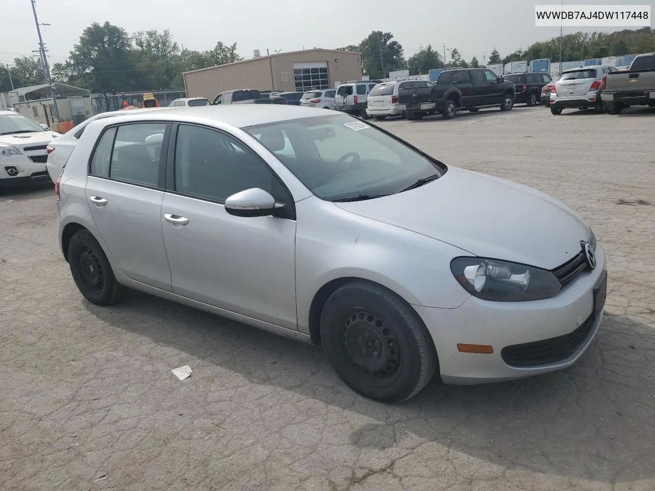 2013 Volkswagen Golf VIN: WVWDB7AJ4DW117448 Lot: 70792284