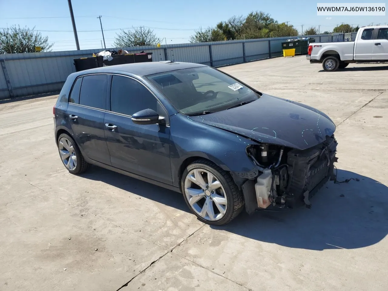 2013 Volkswagen Golf VIN: WVWDM7AJ6DW136190 Lot: 72570374