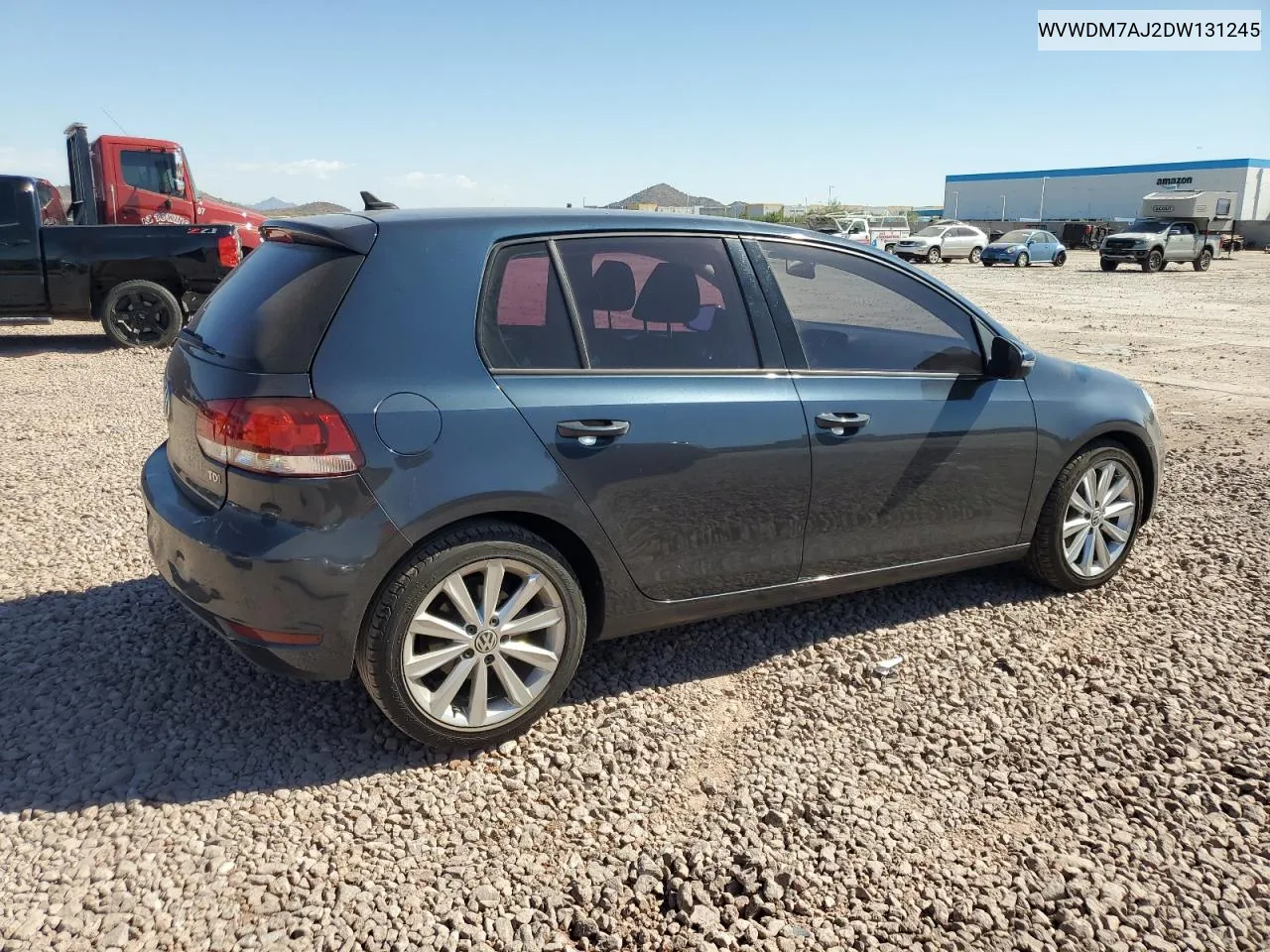 2013 Volkswagen Golf VIN: WVWDM7AJ2DW131245 Lot: 74683604