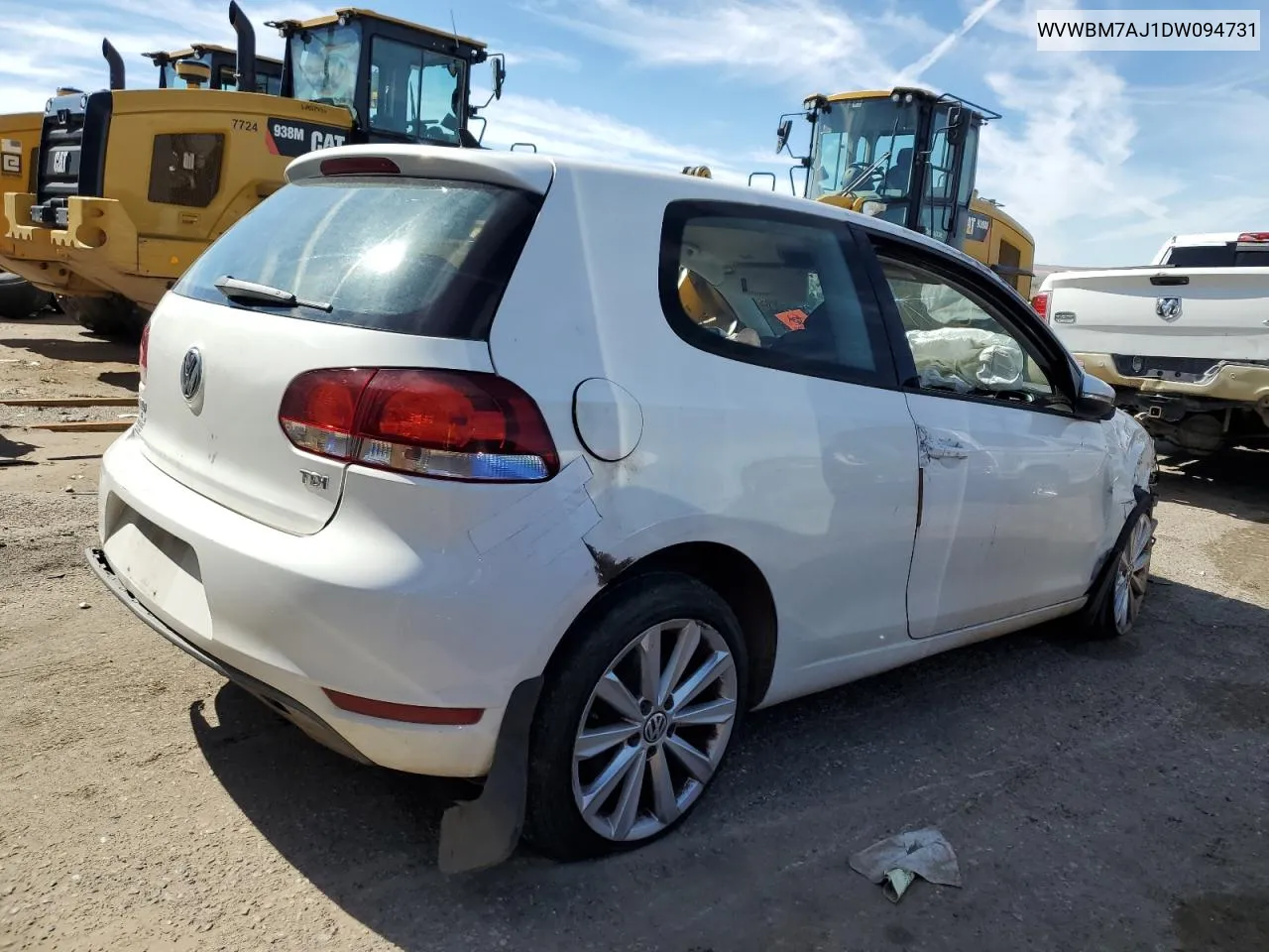 2013 Volkswagen Golf VIN: WVWBM7AJ1DW094731 Lot: 74845404