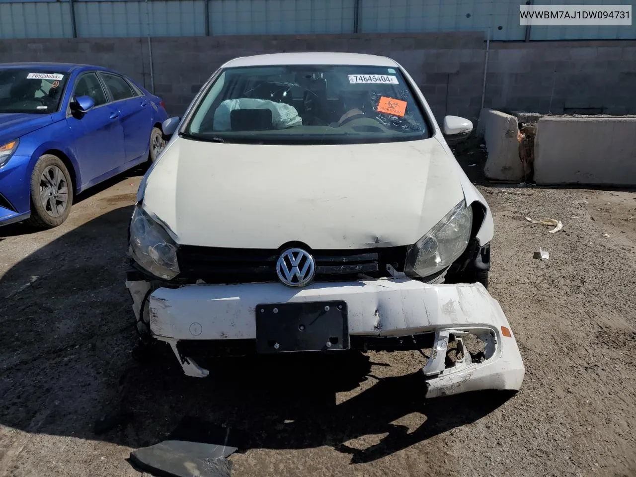 2013 Volkswagen Golf VIN: WVWBM7AJ1DW094731 Lot: 74845404