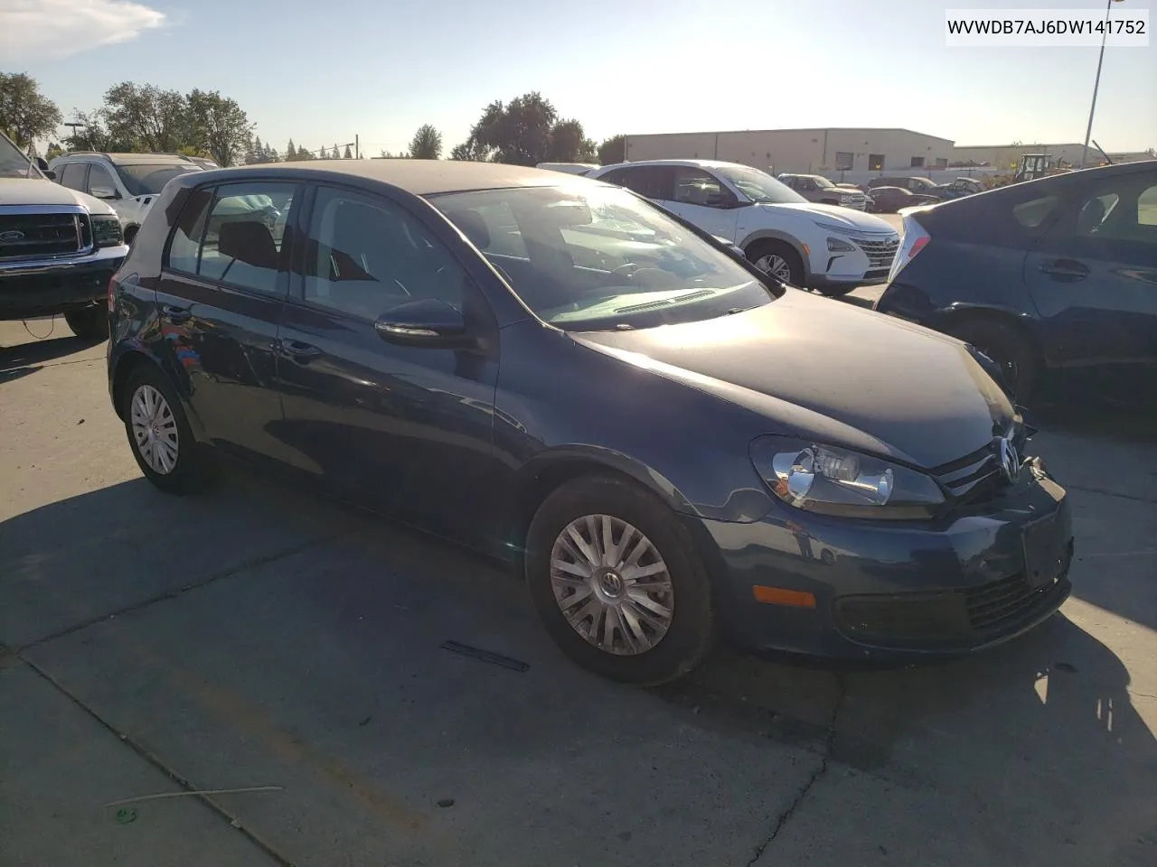 2013 Volkswagen Golf VIN: WVWDB7AJ6DW141752 Lot: 75061034