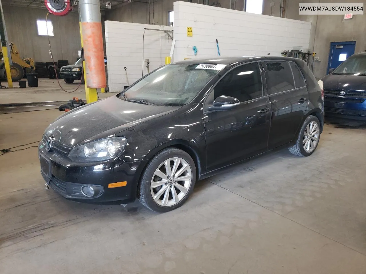 2013 Volkswagen Golf VIN: WVWDM7AJ8DW134554 Lot: 75798994