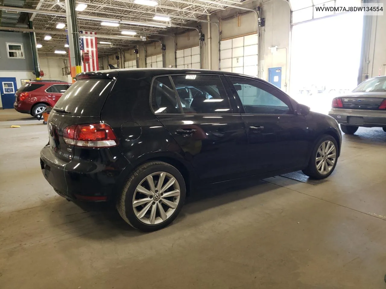 2013 Volkswagen Golf VIN: WVWDM7AJ8DW134554 Lot: 75798994