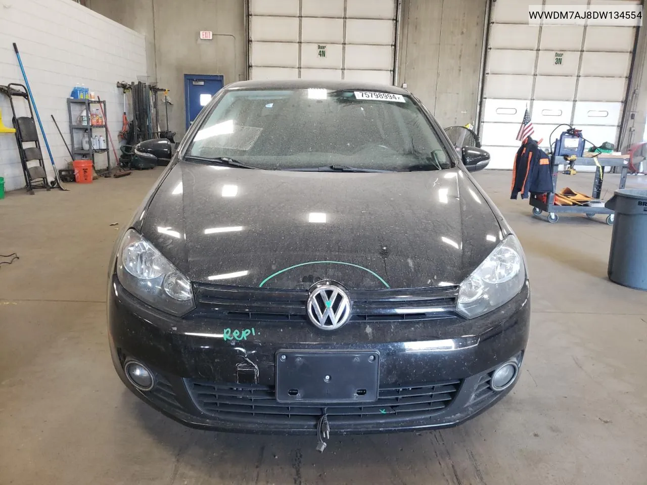 2013 Volkswagen Golf VIN: WVWDM7AJ8DW134554 Lot: 75798994