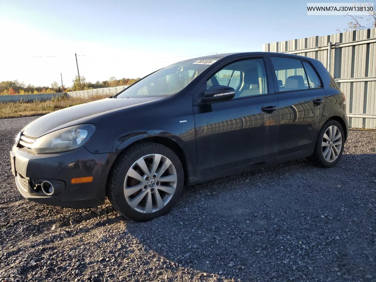 2013 Volkswagen Golf VIN: WVWNM7AJ3DW138130 Lot: 75851524