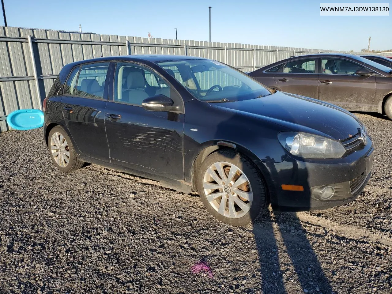 2013 Volkswagen Golf VIN: WVWNM7AJ3DW138130 Lot: 75851524