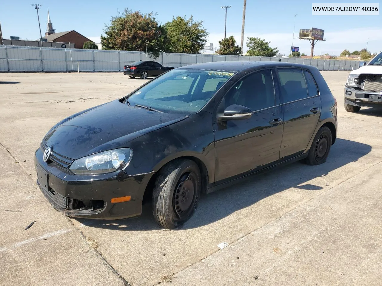 2013 Volkswagen Golf VIN: WVWDB7AJ2DW140386 Lot: 76725654