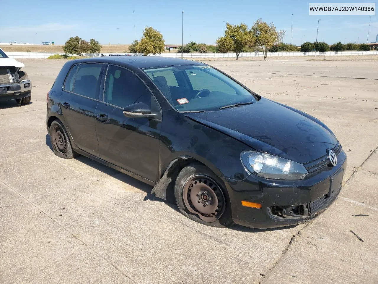 2013 Volkswagen Golf VIN: WVWDB7AJ2DW140386 Lot: 76725654