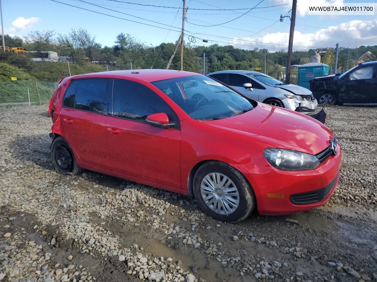 2014 Volkswagen Golf VIN: WVWDB7AJ4EW011700 Lot: 74084964