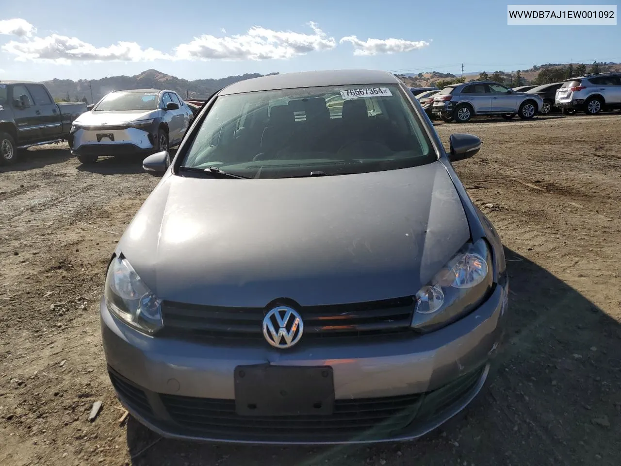 2014 Volkswagen Golf VIN: WVWDB7AJ1EW001092 Lot: 76567364