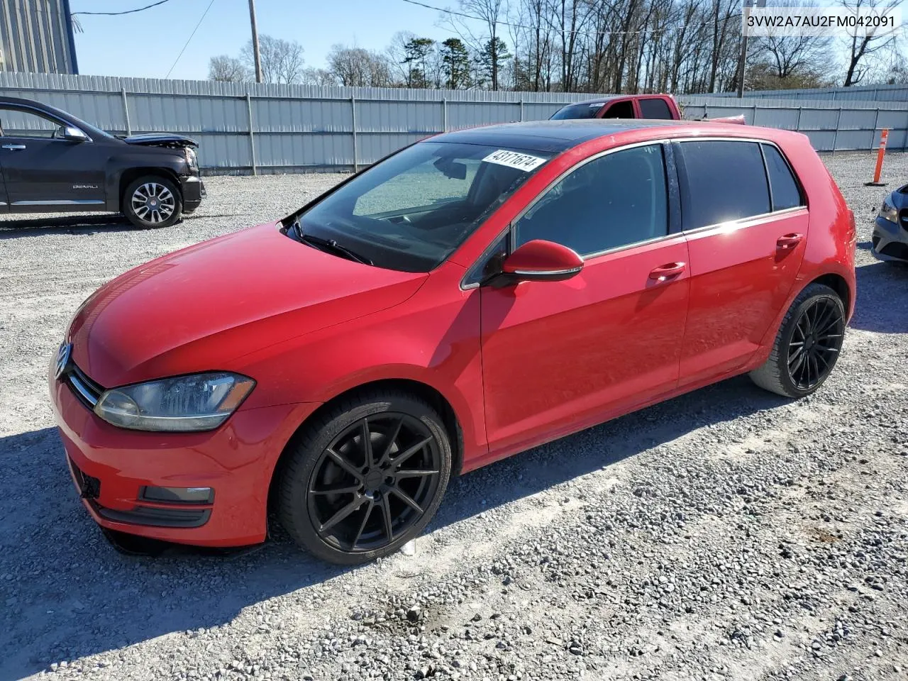 2015 Volkswagen Golf Tdi VIN: 3VW2A7AU2FM042091 Lot: 43171674