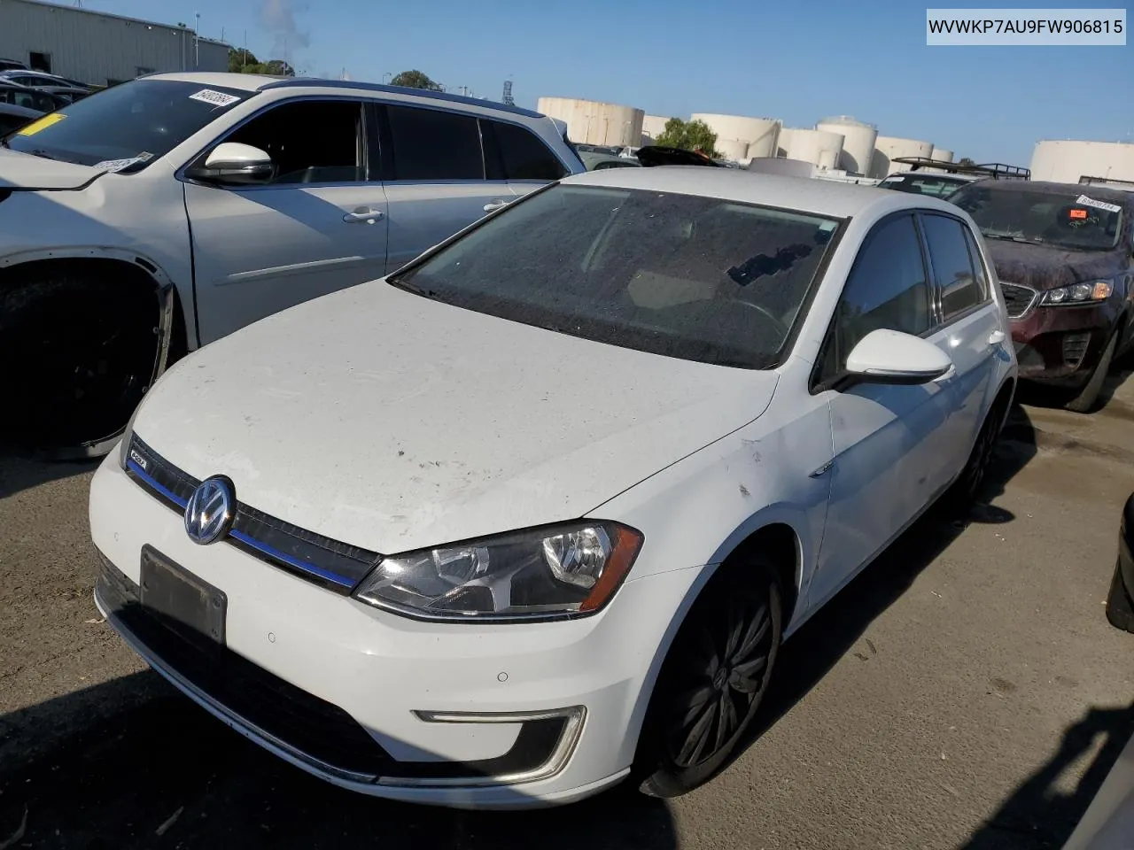 2015 Volkswagen E-Golf Limited VIN: WVWKP7AU9FW906815 Lot: 65850494