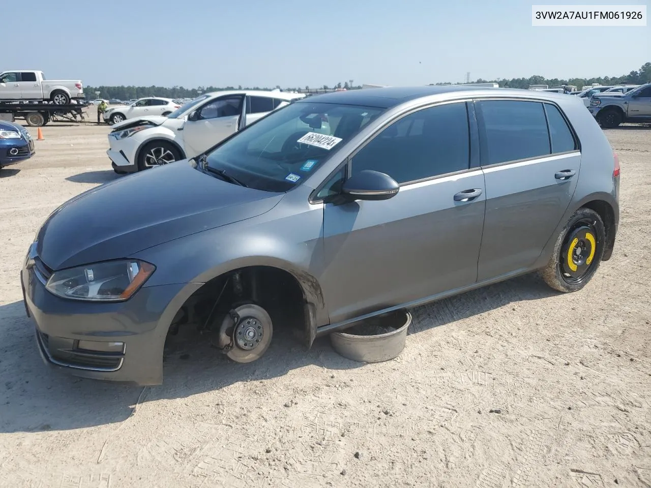 2015 Volkswagen Golf Tdi VIN: 3VW2A7AU1FM061926 Lot: 66204224