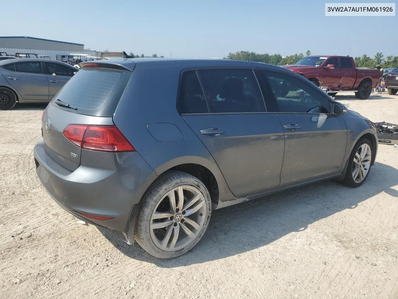 2015 Volkswagen Golf Tdi VIN: 3VW2A7AU1FM061926 Lot: 66204224