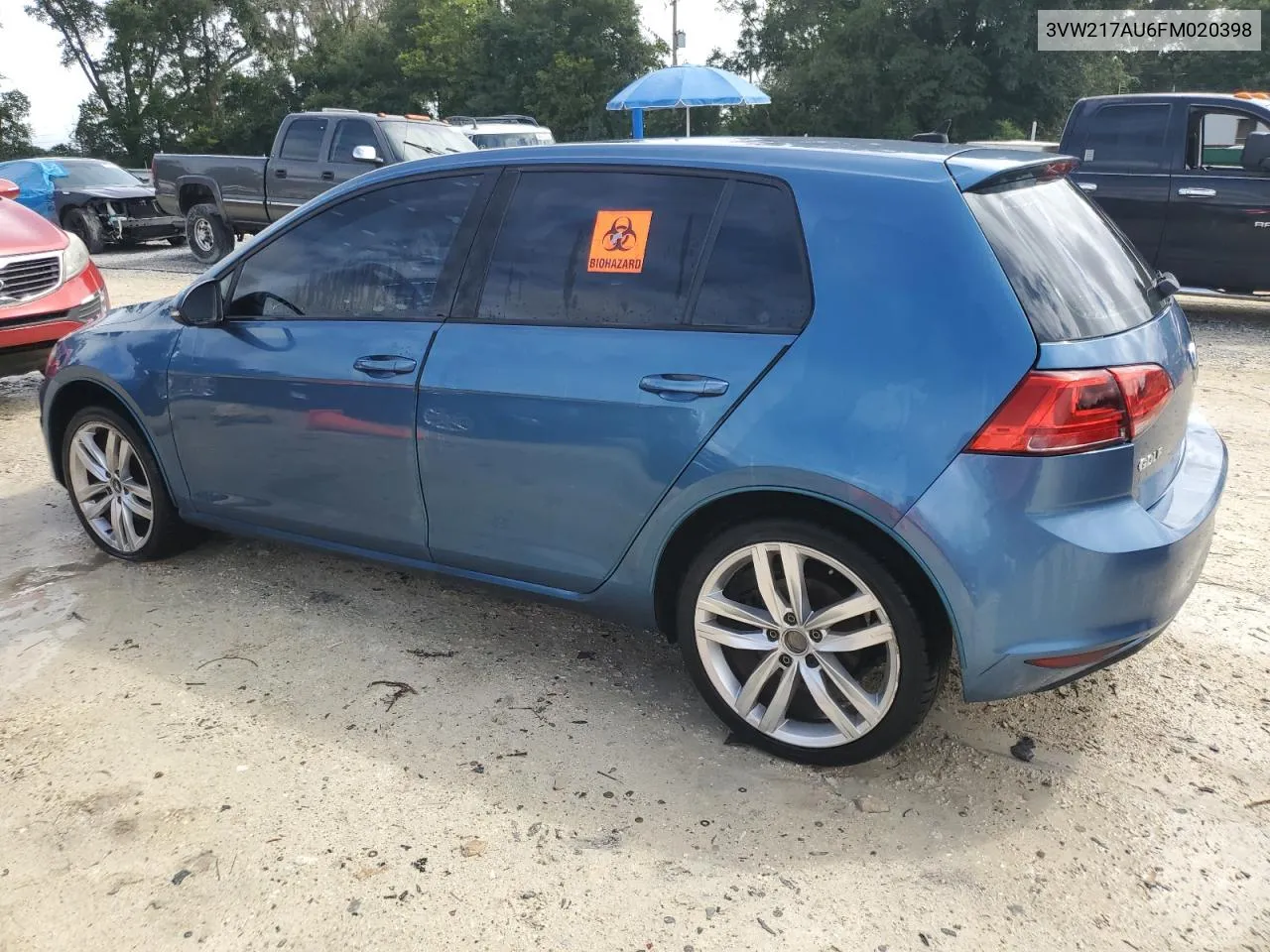 2015 Volkswagen Golf VIN: 3VW217AU6FM020398 Lot: 69985294