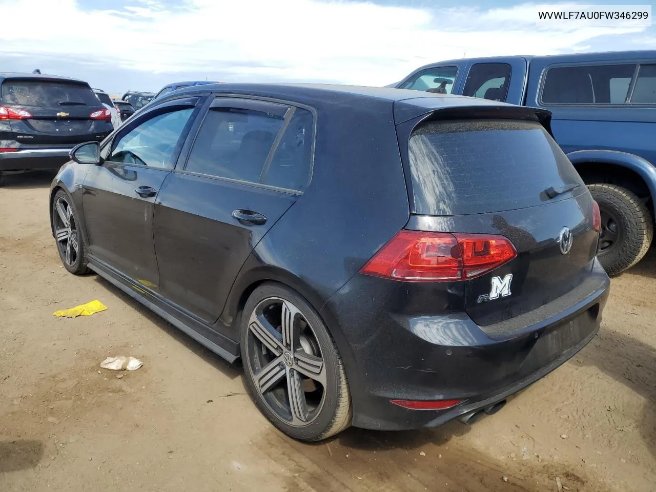 2015 Volkswagen Golf R VIN: WVWLF7AU0FW346299 Lot: 70048704