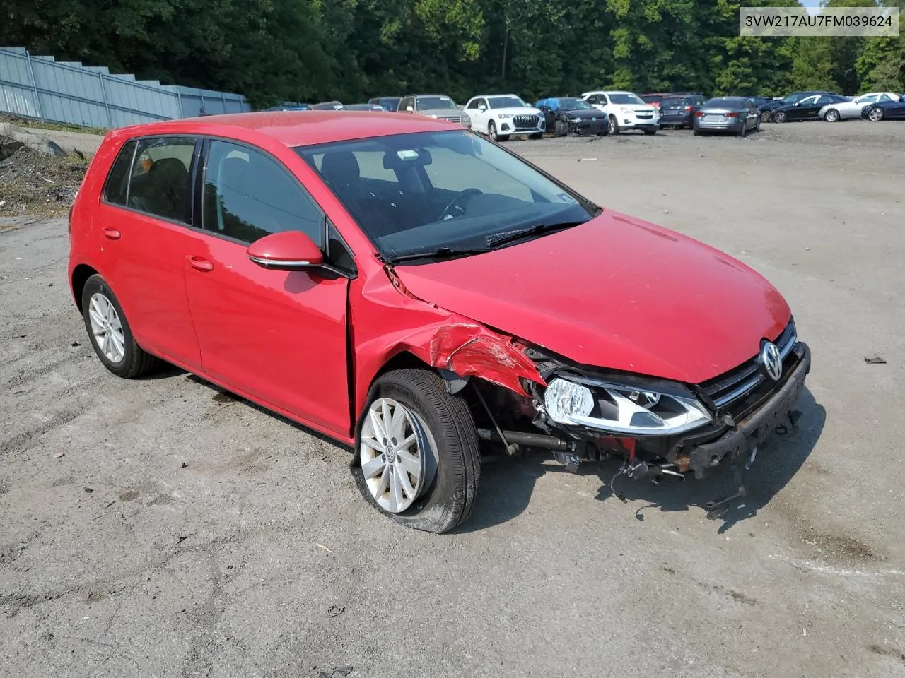 2015 Volkswagen Golf VIN: 3VW217AU7FM039624 Lot: 71558484