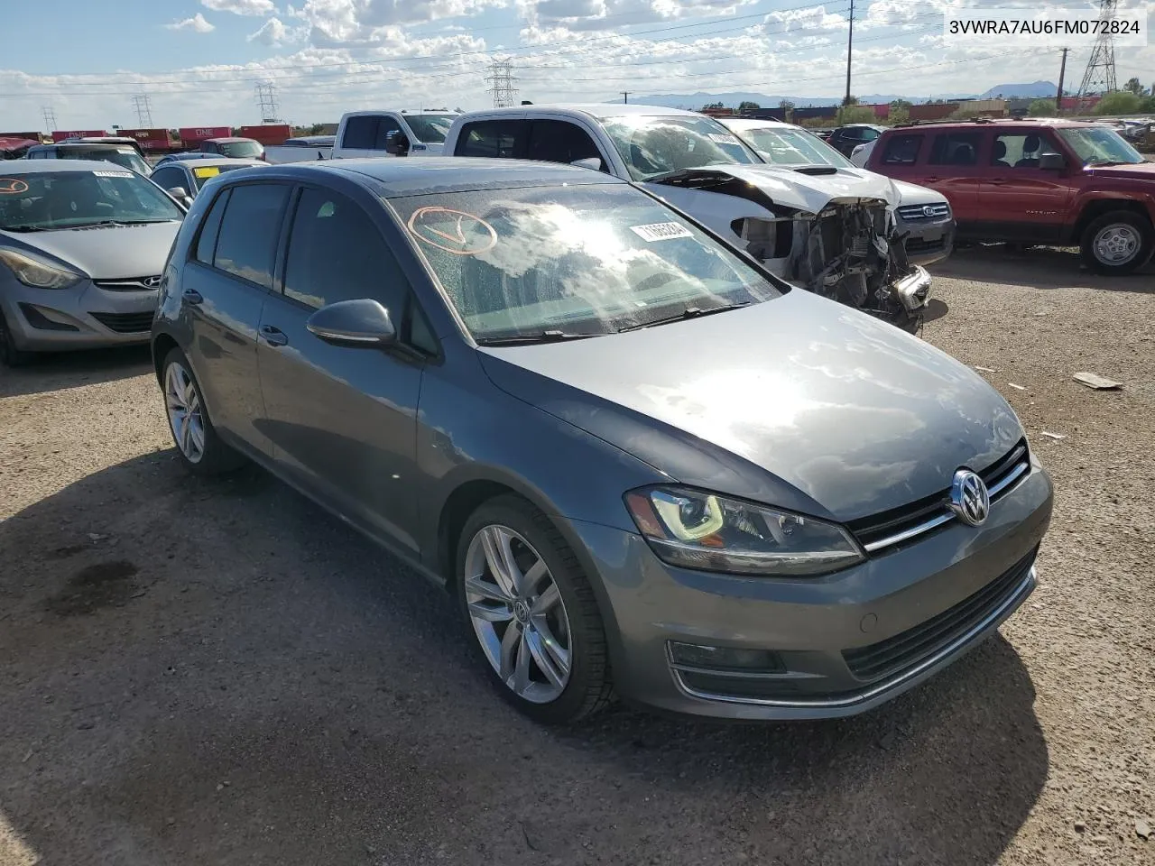 2015 Volkswagen Golf Tdi VIN: 3VWRA7AU6FM072824 Lot: 71665284