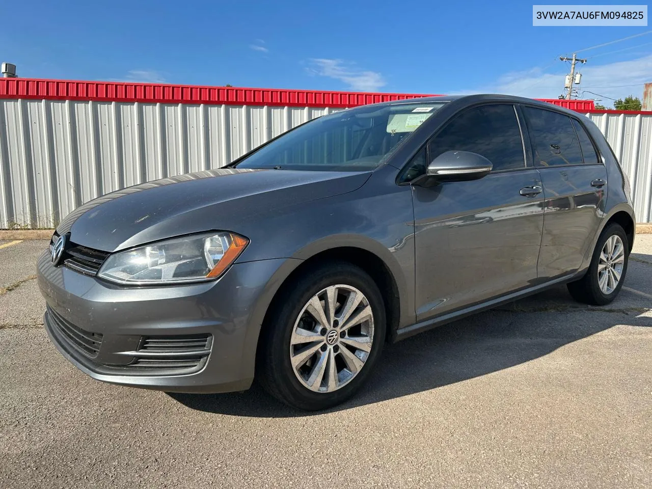 2015 Volkswagen Golf Tdi VIN: 3VW2A7AU6FM094825 Lot: 72826034