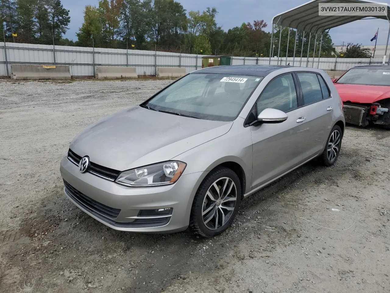 2015 Volkswagen Golf VIN: 3VW217AUXFM030139 Lot: 72945414